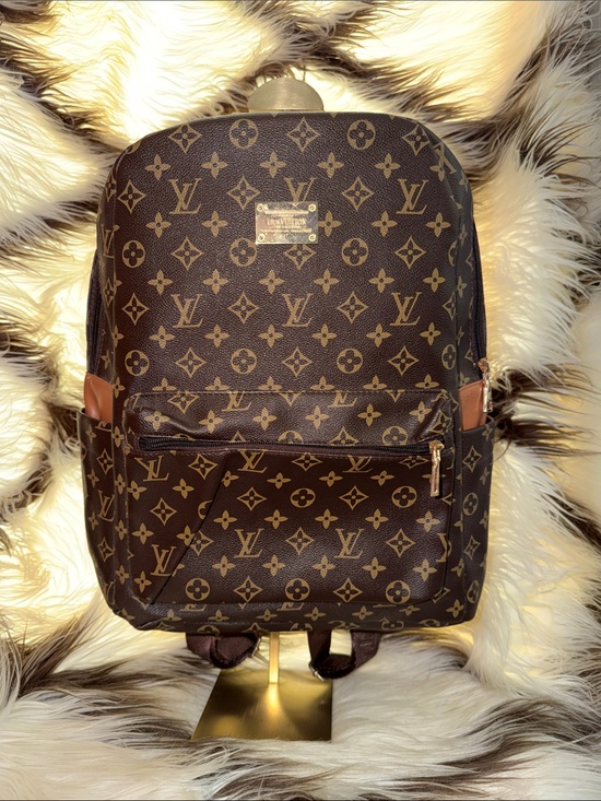 Louis Vuitton Other - Louis Vuitton Monogram Canvas Dark Brown Backpack with Tan Trim